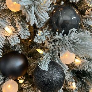 Lot of 17 Gray Ball Ornaments‎